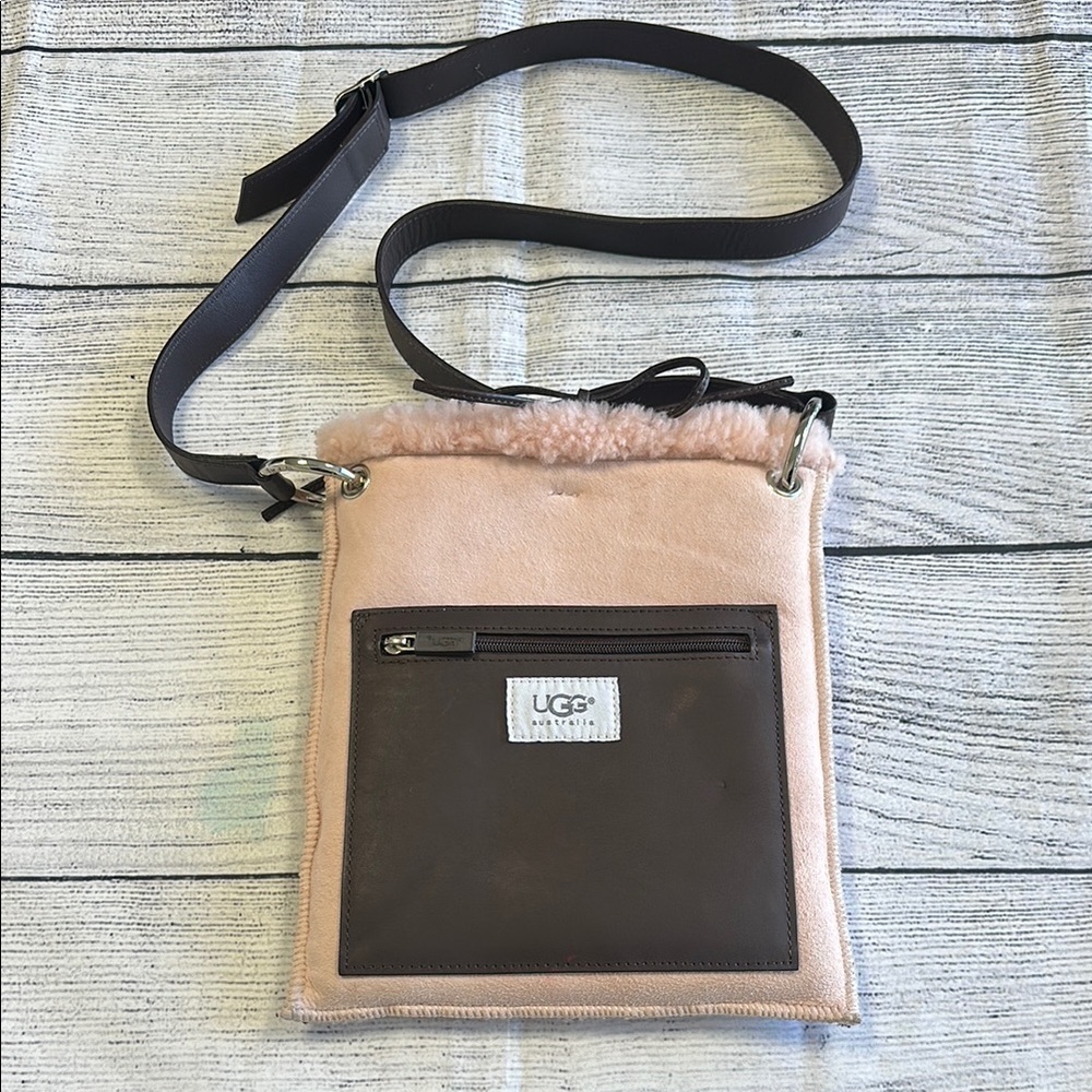 UGG Pink and Brown Shoulder Bag
